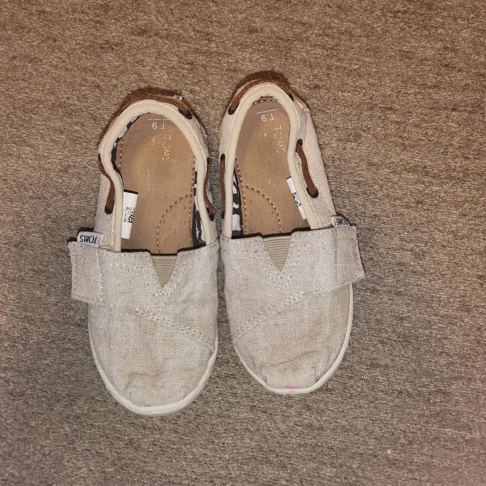 TOMS Kids' Cream Slip-On Shoes